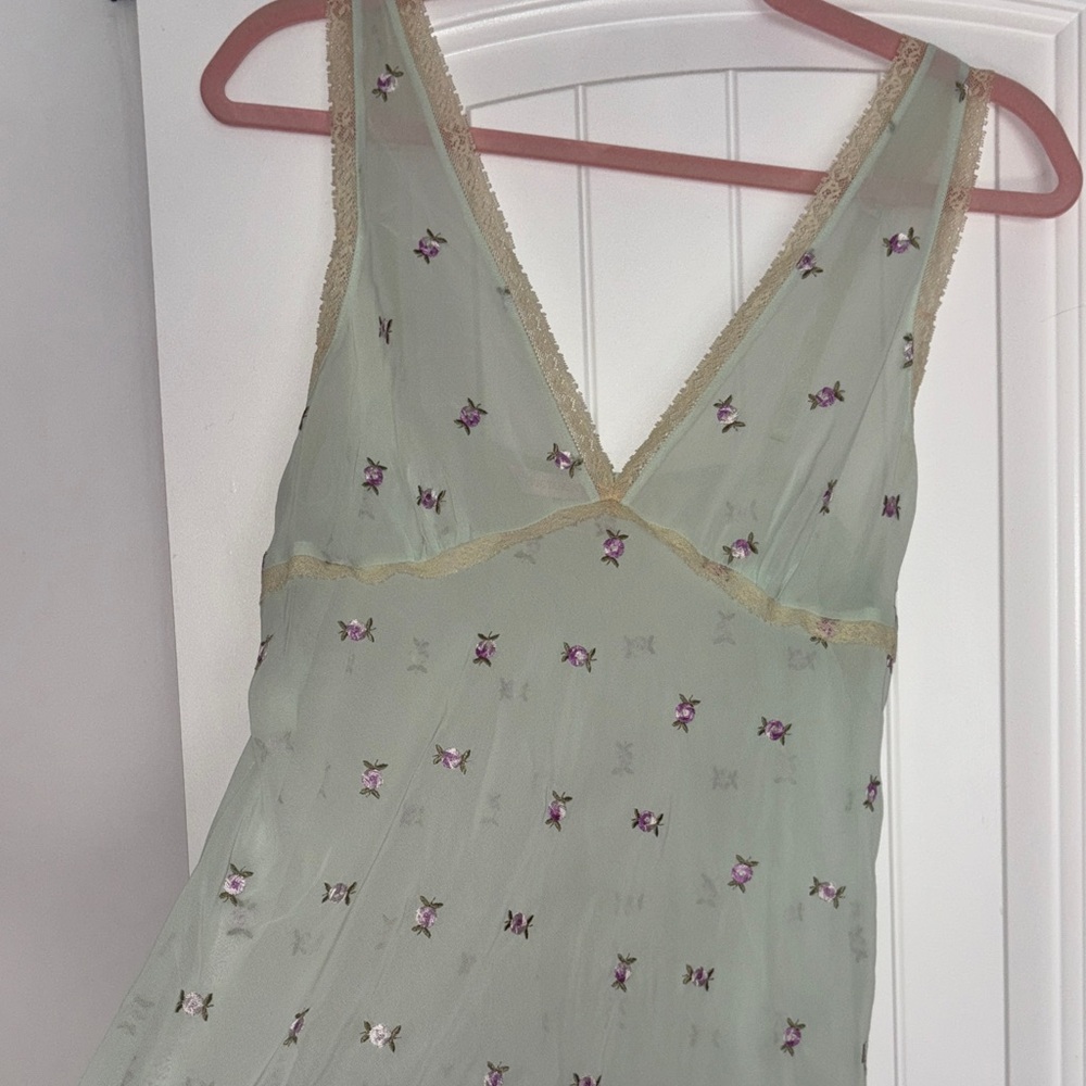 Victoria's Secret Sheer Chemise with Floral Accents